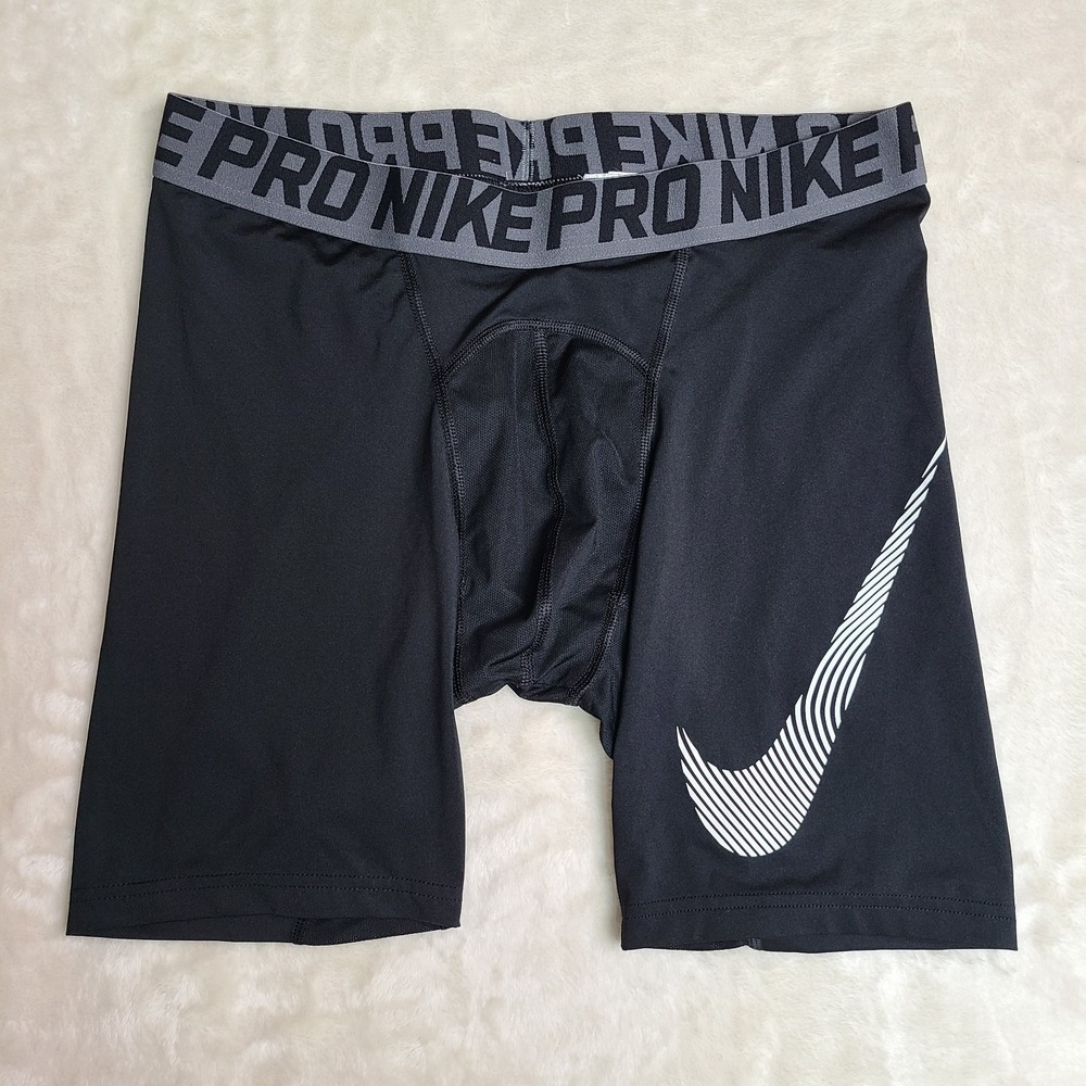 Nike Pro Shorts Boys XL Black Compression Dri-FIT Training Athletic Running